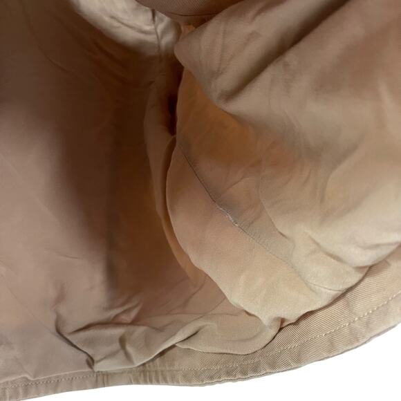 Abercrombie & Fitch Motorcycle Style Jacket M Tan Cotton Asymmetrical Zip - Picture 6 of 8